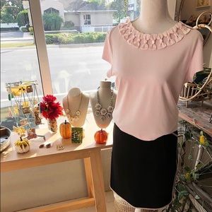 Light pink Ted Baker with bow collar